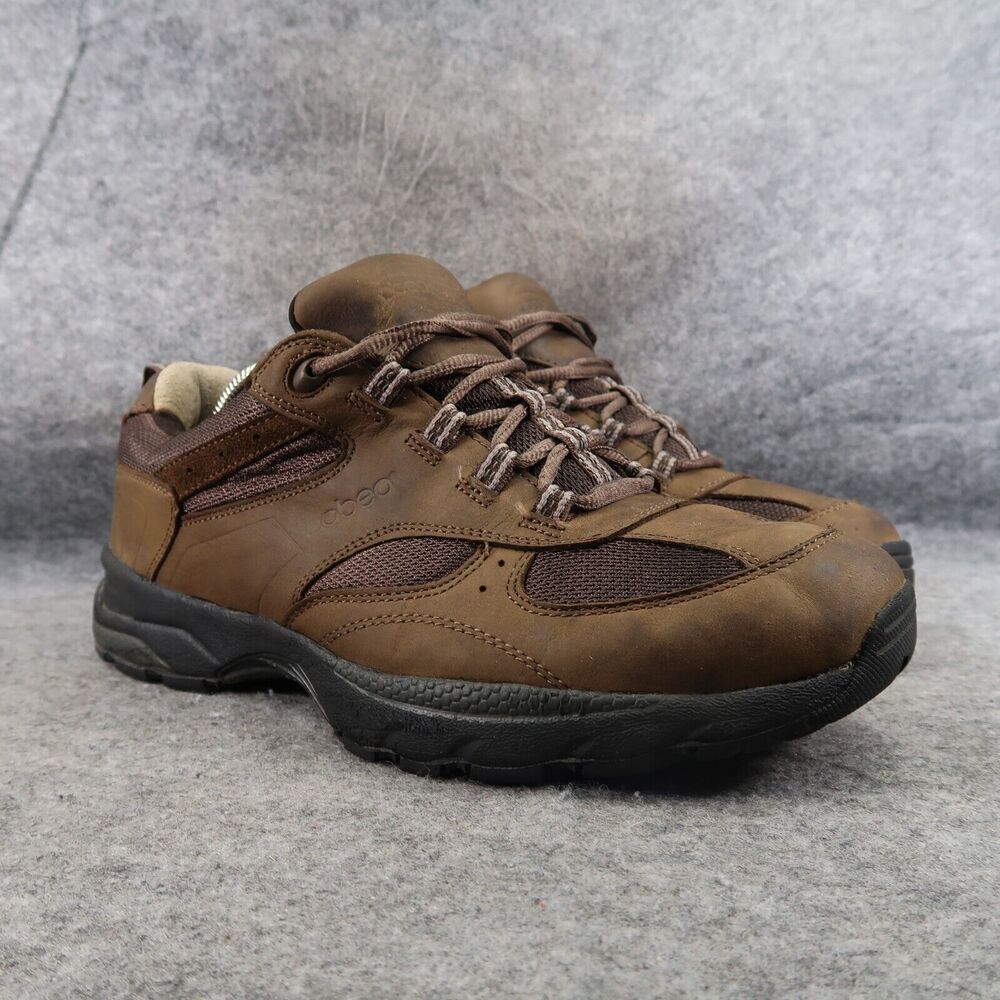 Abeo Shoes Mens 10 Sneakers Athletic Comfort Walking Leather Brown Casual Smart